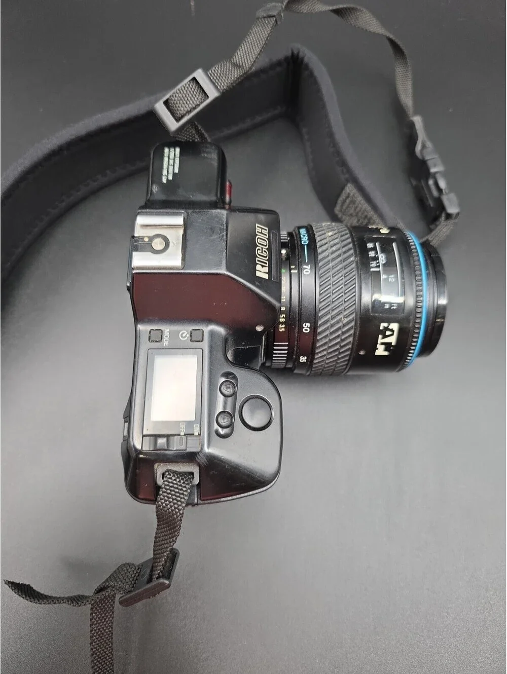 Vintage Ricoh KR-10M 35MM Camera W/ Tokina AF 35-70 Lens